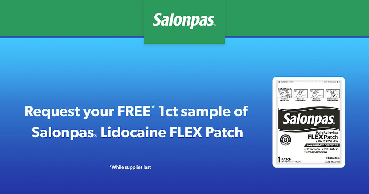 Salonpas Lidocaine FLEX Patch Free Sample