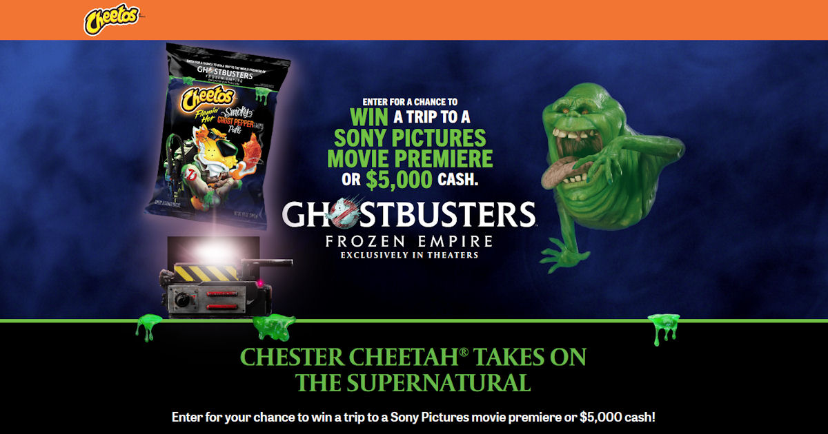 Cheetos x Ghostbusters Sweepstakes
