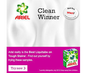 Ariel laundry detergent coupons