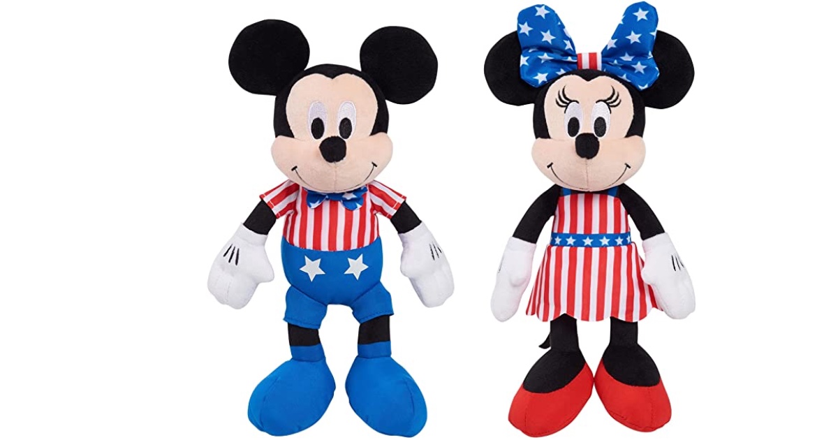 Patriotic Plush Mickey Mouse and Minnie Mouse ONLY $14 (Reg $40)