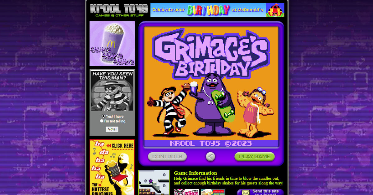 Grimaces Birthday