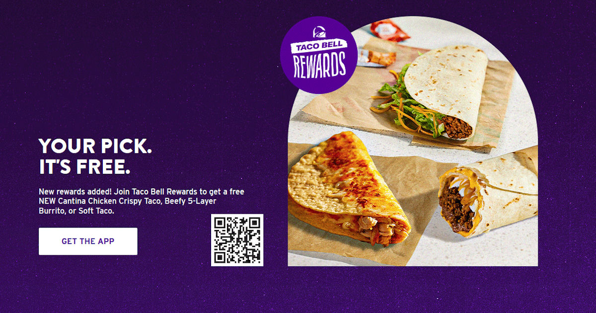 Taco Bell You Pick Free Item