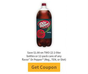 Dr. Pepper - Coupon for $1 Off 2 Dr. Pepper, $0.49 2L at Target ...